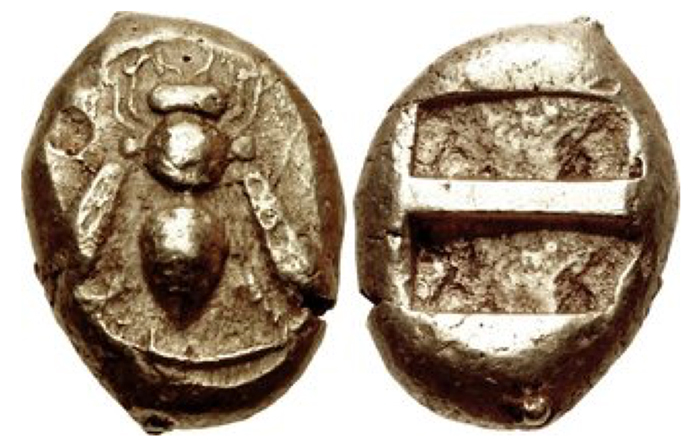 CATCH THE BUZZ – Ancient Coins Were Adorned With Honey Bees. Honored, Almost Magical.